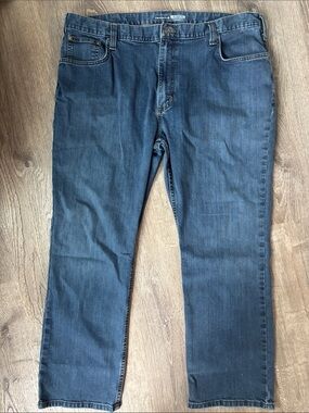 Carhartt Rugged Flex Relaxed Fit Jeans Dark Blue Denim Sz 42x30 Stretch